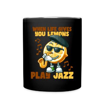 Quand la vie vous donne des citrons - Mug uni - noir - Devant