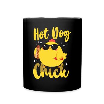 Hot Dog Adult Chicken Girl Hot Dog - Tasse einfarbig - Schwarz - Vorne