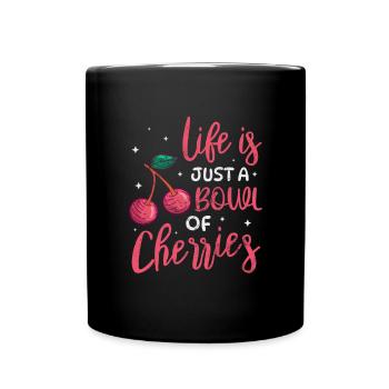 Cerise - Mug uni - noir - Devant