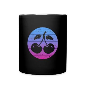 Cherry Cherry Tree Cherry Blossom Fruit Gift - Full Colour Mug - black - Front
