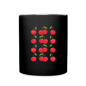 Cherry Cherry Tree Cherry Blossom Fruit Gift - Full Colour Mug - black - Front