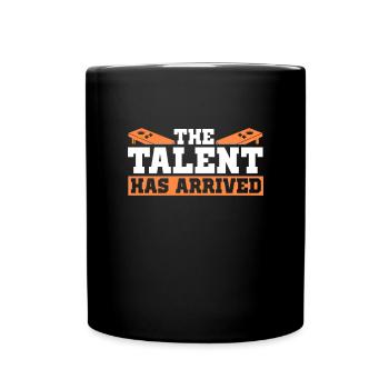 Cornhole Beanbag Sackloch Geschenk - Tasse einfarbig - Schwarz - Vorne