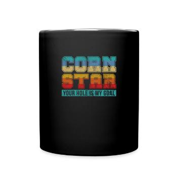 Cornhole - Tasse einfarbig - Schwarz - Vorne