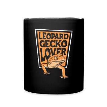 Leopard Gecko Liebhaber Schopfeidechse Gekkota - Tasse einfarbig - Schwarz - Vorne