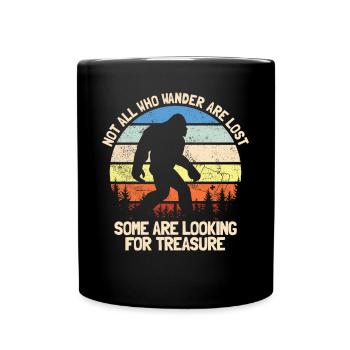Nicht alle, die wandern, sind verloren. Retro-Scha - Tasse einfarbig - Schwarz - Vorne