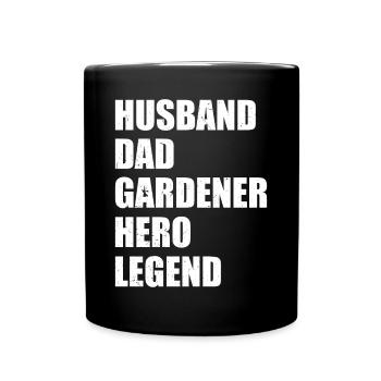 Mari Papa Jardinier Héros Légende - Jardinier Amateur - Mug uni - noir - Devant