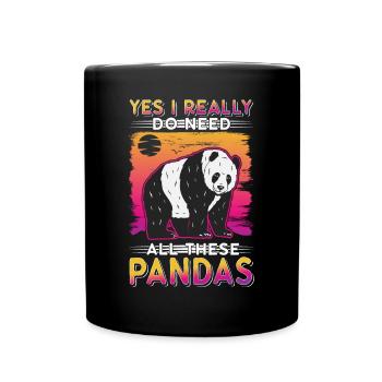 Panda Lover Panda Bear Gift - Full Colour Mug - black - Front