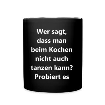 Cadeau de cuisine dansante - Mug uni - noir - Devant