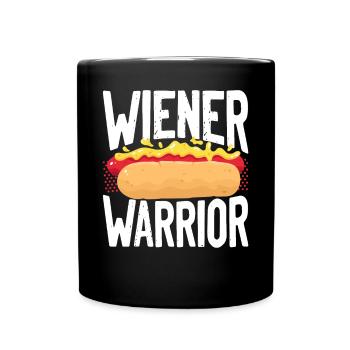 Hot Dog Adult Humor Pun Naughty - Full Colour Mug - black - Front