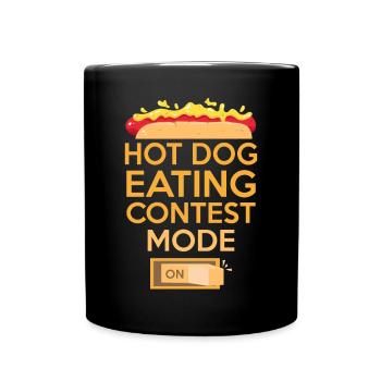 Hot-dog Adulte Manger des hot-dogs - Mug uni - noir - Devant