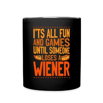 Hot Dog Adult Humor Pun Naughty - Tasse einfarbig - Schwarz - Vorne