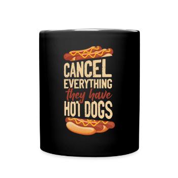 Hot Dog Adulte Annuler Tout - Mug uni - noir - Devant