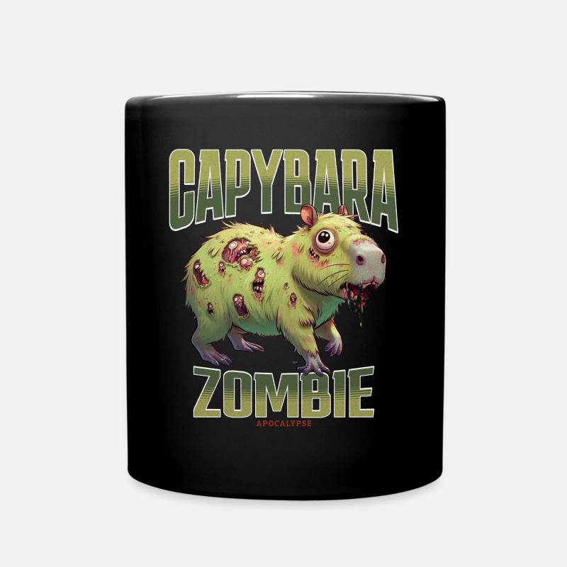 Capybara Zombie - Tasse einfarbig - Schwarz