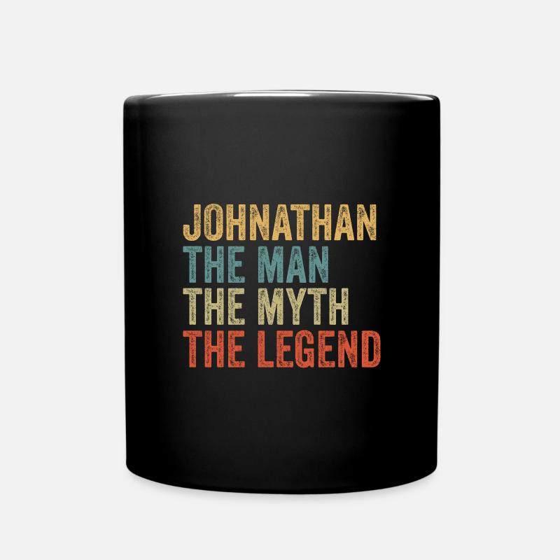 Johnathan the man the myth - Tasse einfarbig - Schwarz