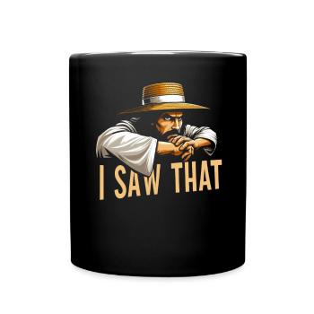 I Saw Jesus Meme Funny Christian - Full Colour Mug - black - Front