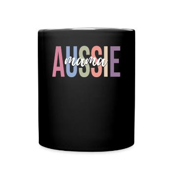 Australian Shepherd Dog Dog Lover Mom - Full Colour Mug - black - Front