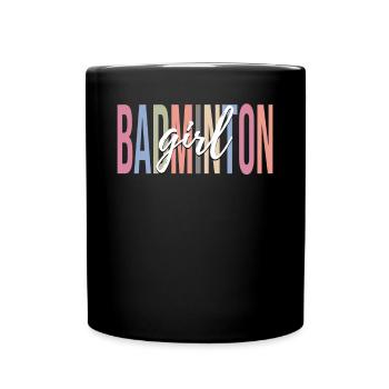 Badmintonspielerin - Tasse einfarbig - Schwarz - Vorne