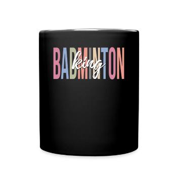 Joueur de badminton - Mug uni - noir - Devant