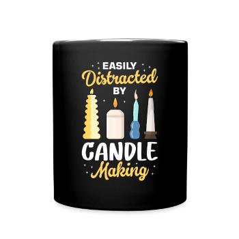 Drôle de fabricant de bougies Candle Maker Saying - Mug uni - noir - Devant