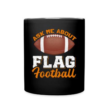 Cadeau de joueur de flag-football - Mug uni - noir - Devant