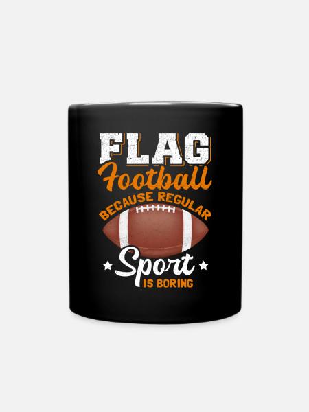 Flag Football Spieler | Flag Footballer Geschenk - Tasse einfarbig - Schwarz