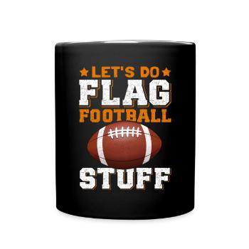 Flag Football Player Footballer Gift - Full Colour Mug - black - Front