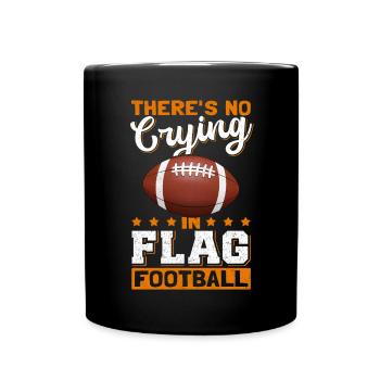 Flag Football Player | Footballer Gift - Full Colour Mug - black - Front