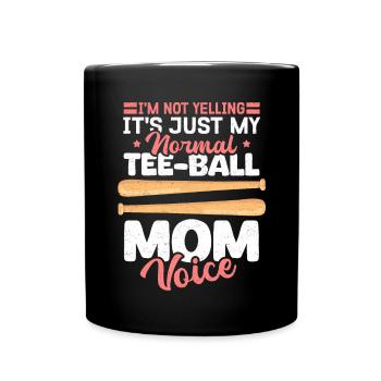 Tea Ball Mom T-Ball Tea Ball Tea Ball Gift - Full Colour Mug - black - Front