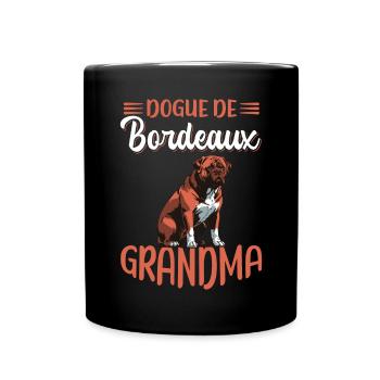 Dogue de Bordeaux Grand-mère Dogue Dogue Chien Cadeau - Mug uni - noir - Devant