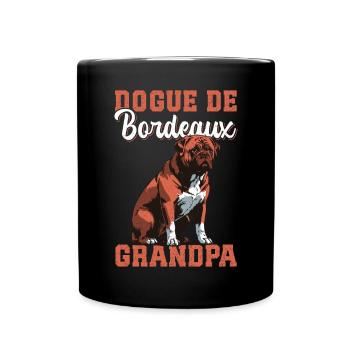 Dogue de Bordeaux Grand-père Bordeaux Mastiff Chien Cadeau - Mug uni - noir - Devant