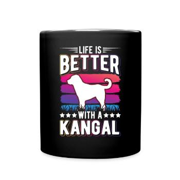 La vie est meilleure avec un Kangal - Mug uni - noir - Devant