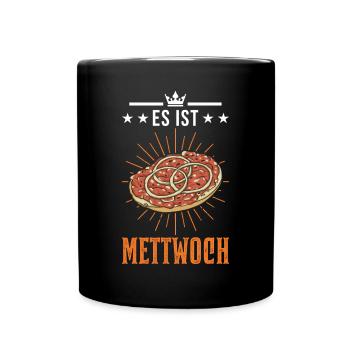 It's Mettwoch Mettbrötchen Mett Hackepeter - Full Colour Mug - black - Front