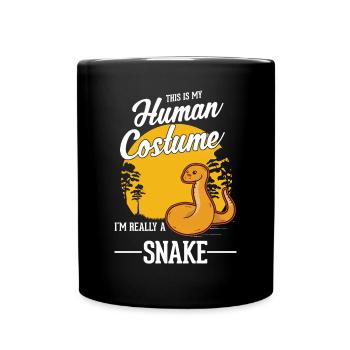 Schlangen Costume Kornnatter Halloween Natter - Tasse einfarbig - Schwarz - Vorne