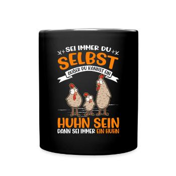 Chickens Chicken Farmer Chicken - Full Colour Mug - black - Front