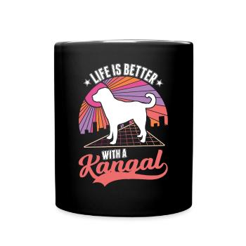 La vie est meilleure avec un Kangal - Mug uni - noir - Devant