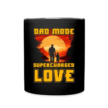 Dad-Modus Aufgeladene Liebe - Tasse einfarbig - Schwarz - Vorne
