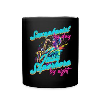 Conception de saxophone amusante pour les amateurs de musique jazz - Mug uni - noir - Devant