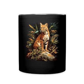 Chats dorés Chat doré - Mug uni - noir - Devant