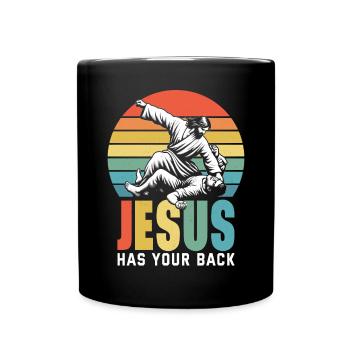 Jésus vous soutient BJJ Jiu Jitsu Christian - Mug uni - noir - Devant