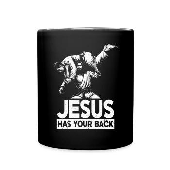 Jésus vous soutient BJJ Jiu Jitsu Christian - Mug uni - noir - Devant