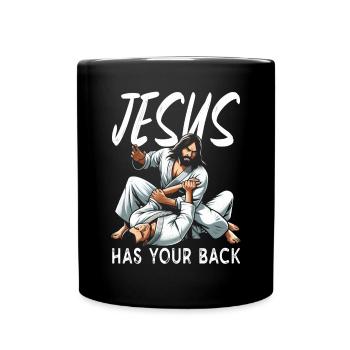 Jésus vous soutient BJJ Jiu Jitsu Christian - Mug uni - noir - Devant