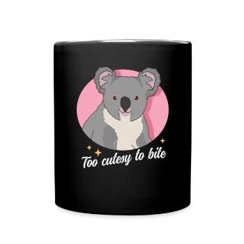 Koala Koalas Koalabären Koalabär Geschenk - Tasse einfarbig - Schwarz - Vorne