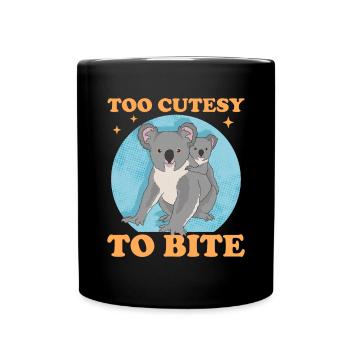Koala Koalas Koalabär Koalabären Geschenk - Tasse einfarbig - Schwarz - Vorne