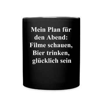 Movie Night Gift Idea - Full Colour Mug - black - Front