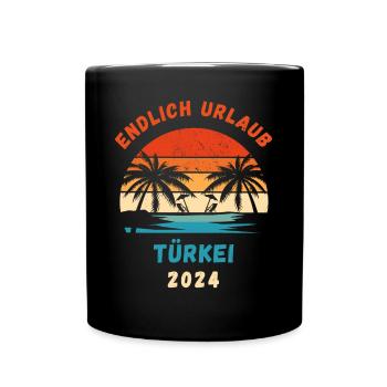 Türkei Urlaub 2024 Türkiye Idee - Tasse einfarbig - Schwarz - Vorne