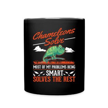 Cadeau caméléon Caméléon - Mug uni - noir - Devant