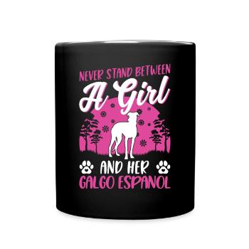 Galgo Español Fille Lévrier Espagnol Galgo - Mug uni - noir - Devant