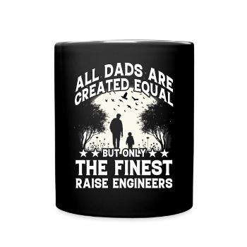 Tous les pères sont créés égaux, mais seulement les meilleurs - Mug uni - noir - Devant