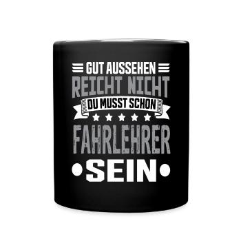 Fahrlehrer - Tasse einfarbig - Schwarz - Vorne
