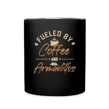Alimenté par le café et les tatous Pink Fairy Lover - Mug uni - noir - Devant